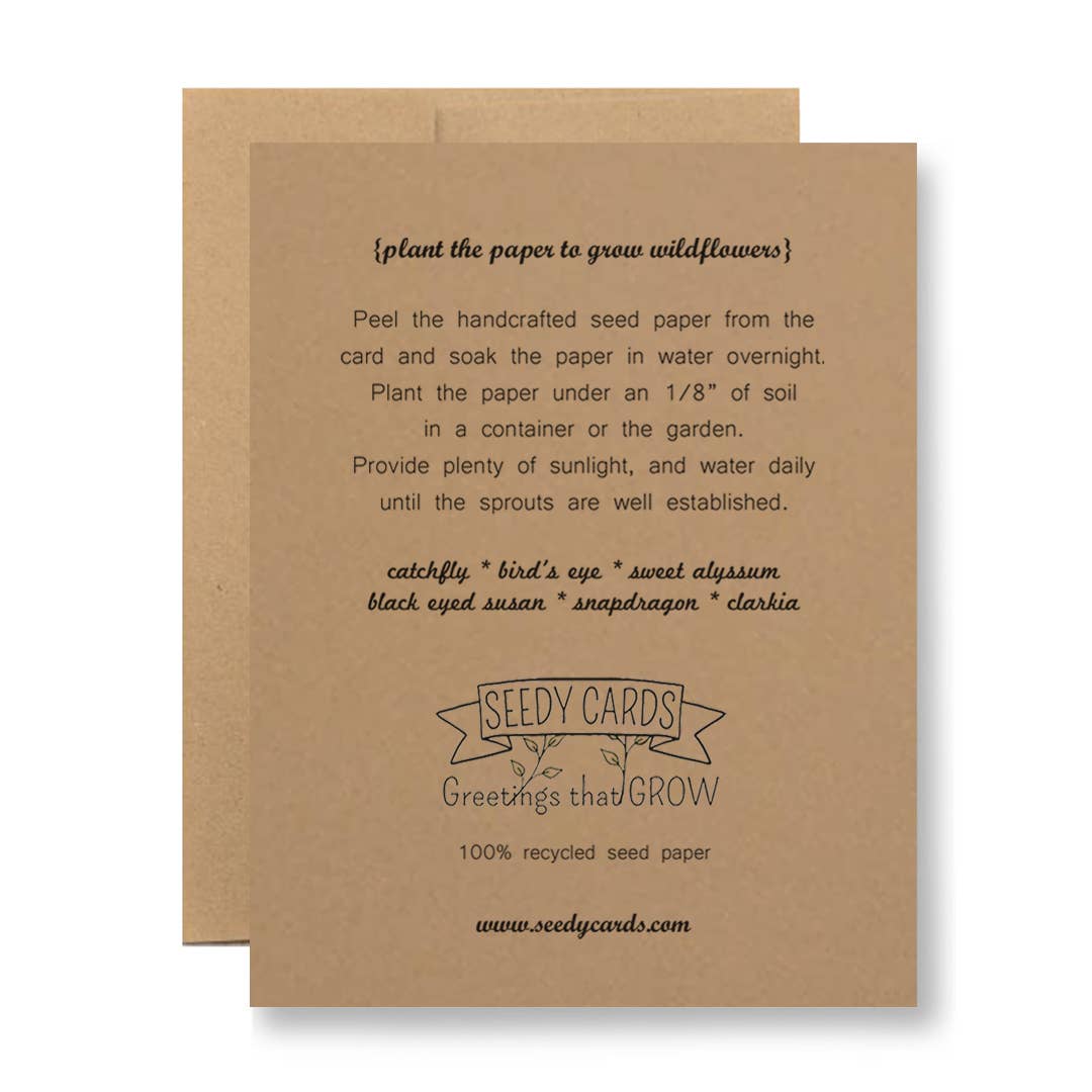 Plantable Greeting Card - {Watercolor heart}