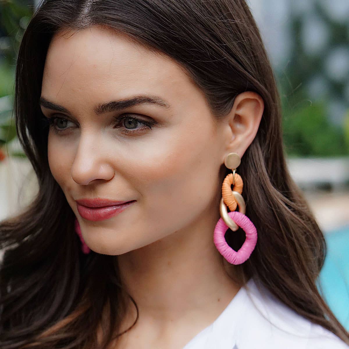 Mykonos Raffia Statement Earrings