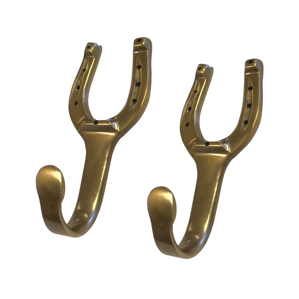 Antiqued Brass Horse Shoe Hook Hanger