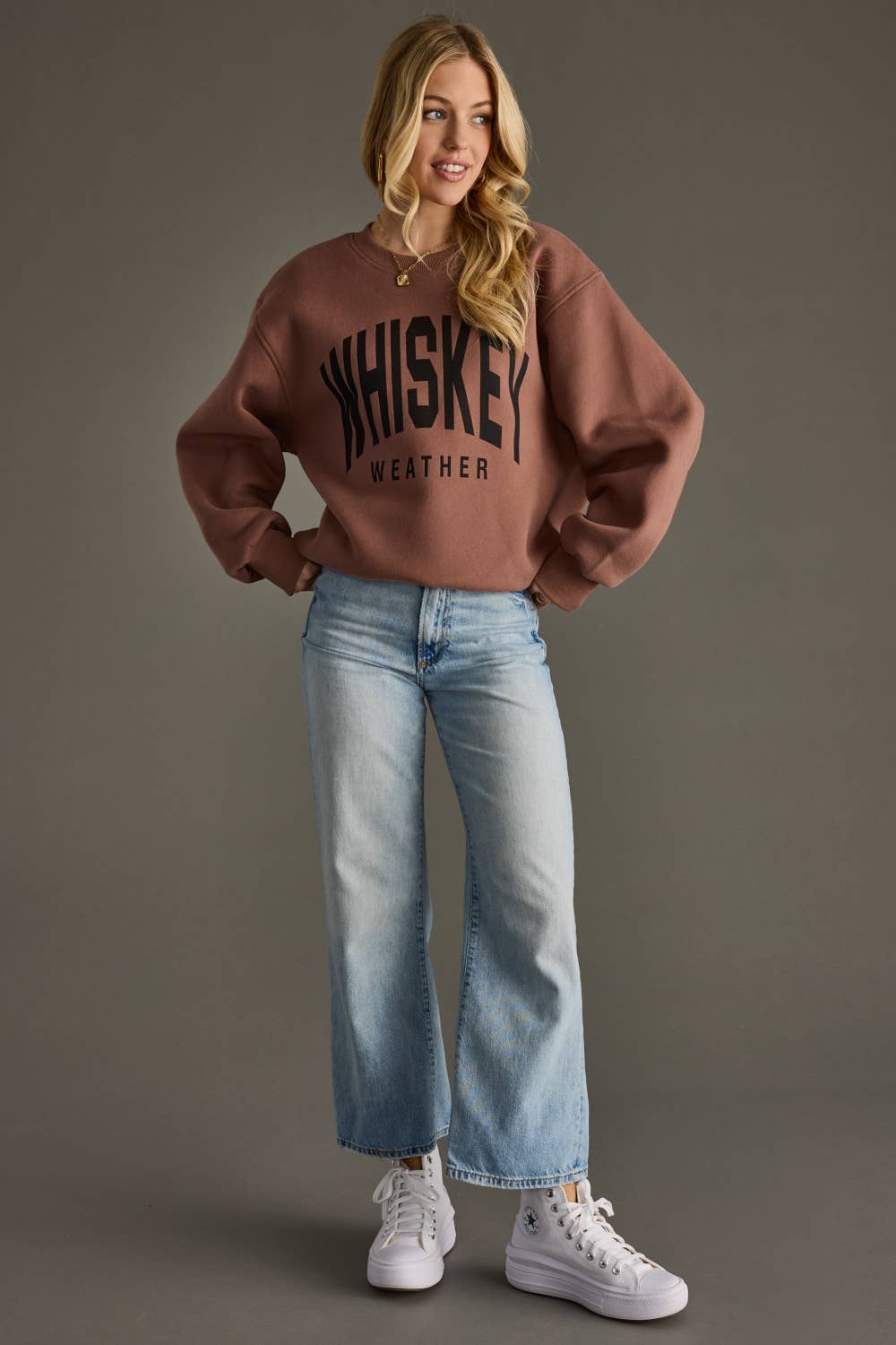 Brown Whiskey Weather Sweatshirt