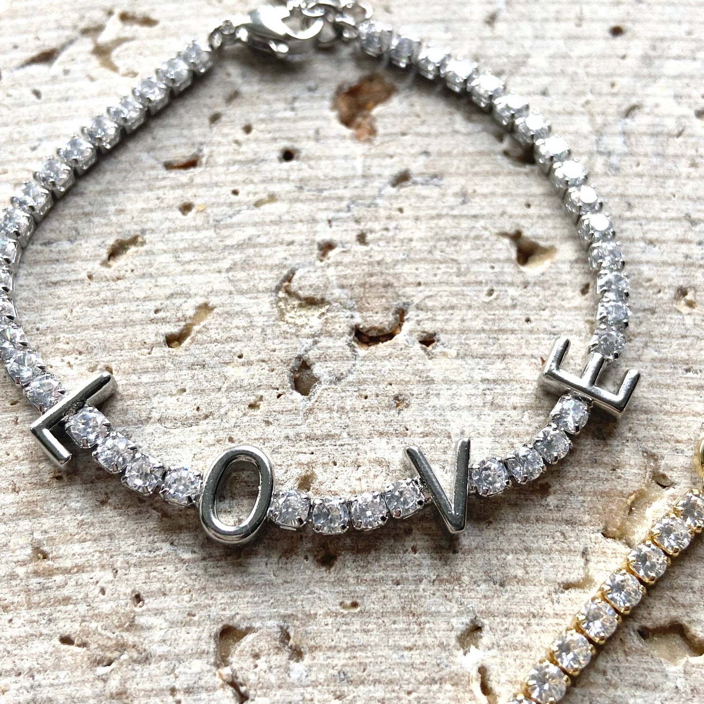 Love bracelet heart jewelry boutique salon spa trendy tennis