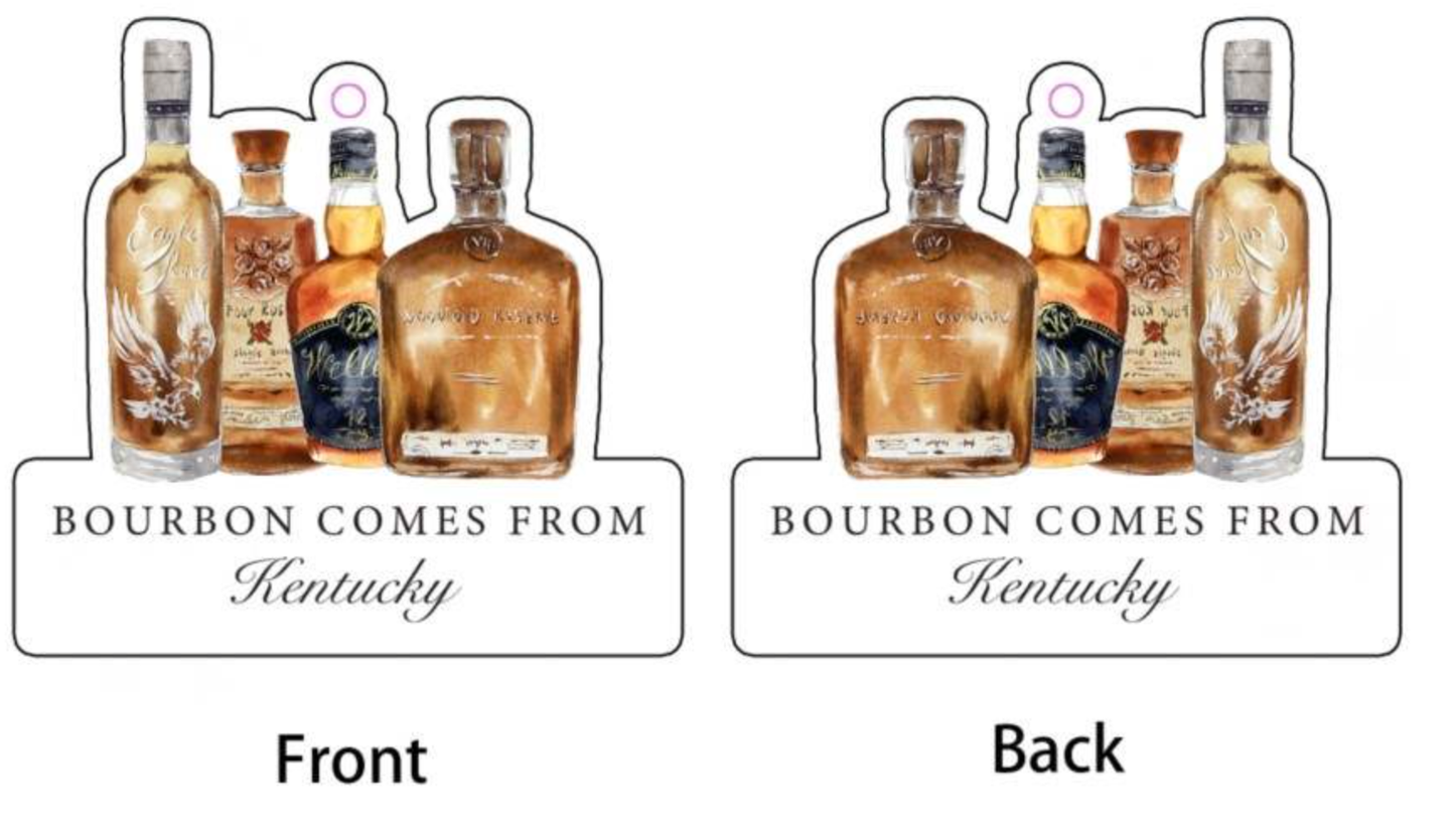 Bourbon Comes From Kentucky Car Air Freshener