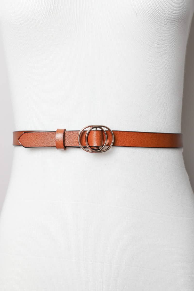 Double Ring Buckle Cinch Belt