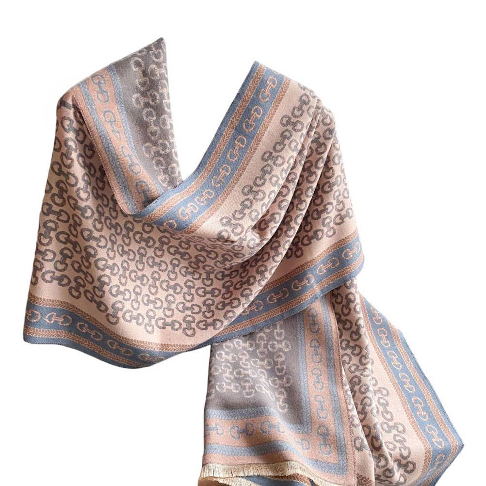 AWST Int'l Snaffle Bit Acrylic Cashmere Scarf