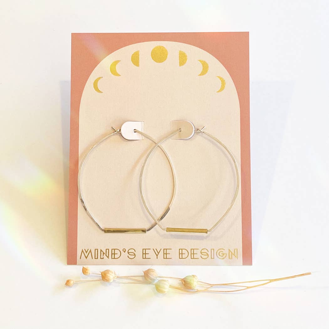 Handcrafted Mixed Metal Hoops