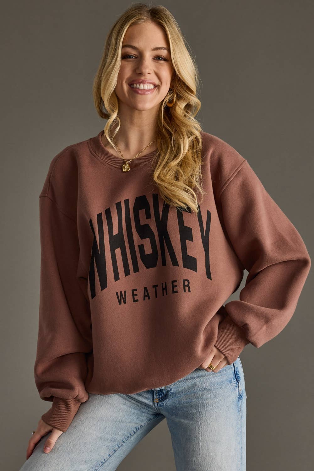 Brown Whiskey Weather Sweatshirt