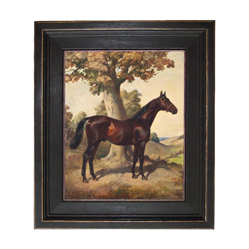 Dark Chestnut Horse Ethelbruce by Lynwood Palmer Print 17.5x14.5