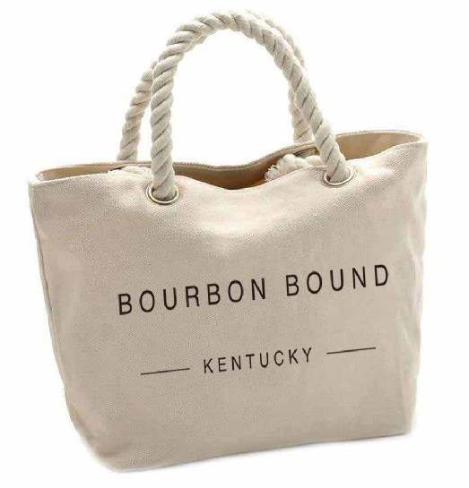 Bourbon Bound Kentucky Oversized Canvas Bag