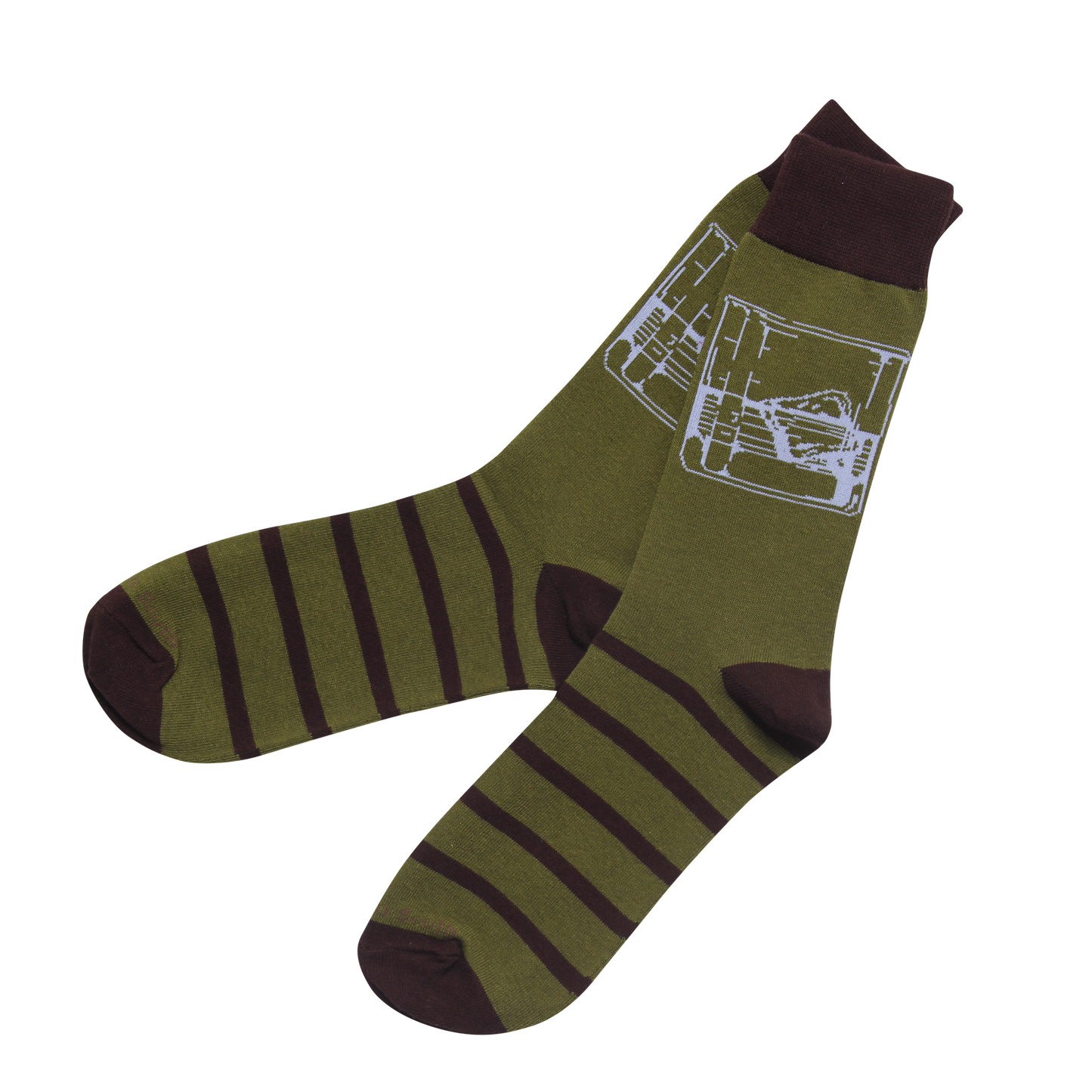 Green Bourbon Glass Socks