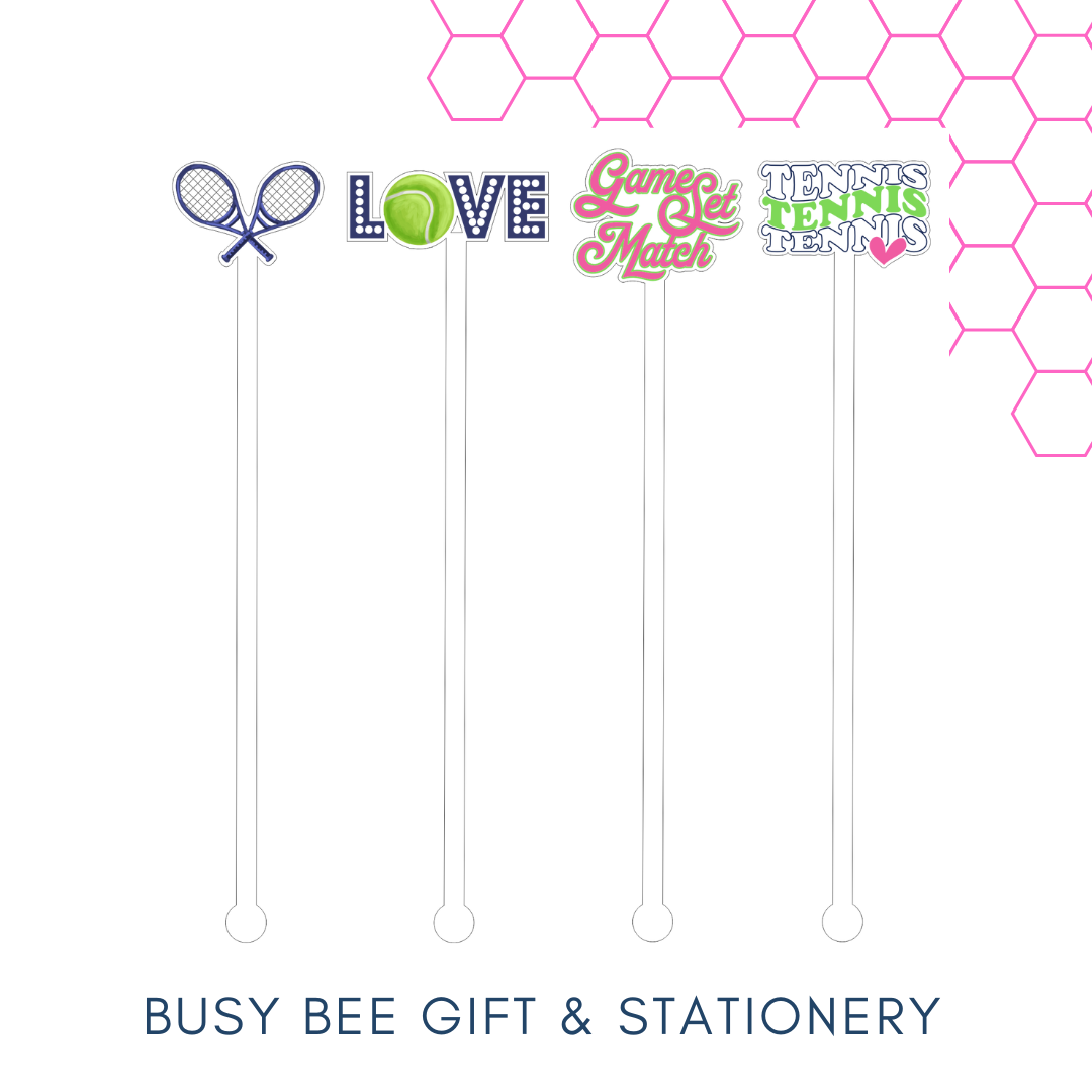 Tennis Love Beverage Stick Drink Stick