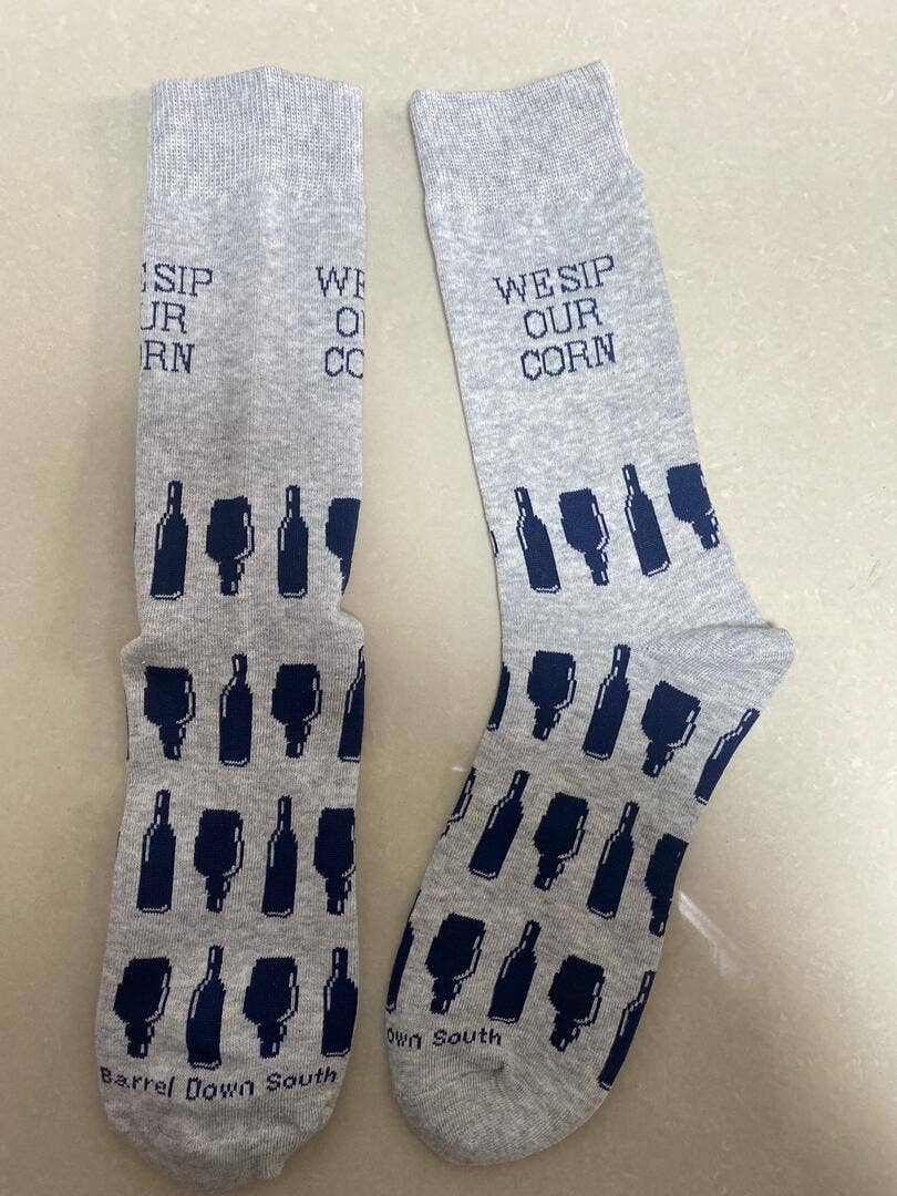 We Sip Our Corn Bourbon Whiskey Socks