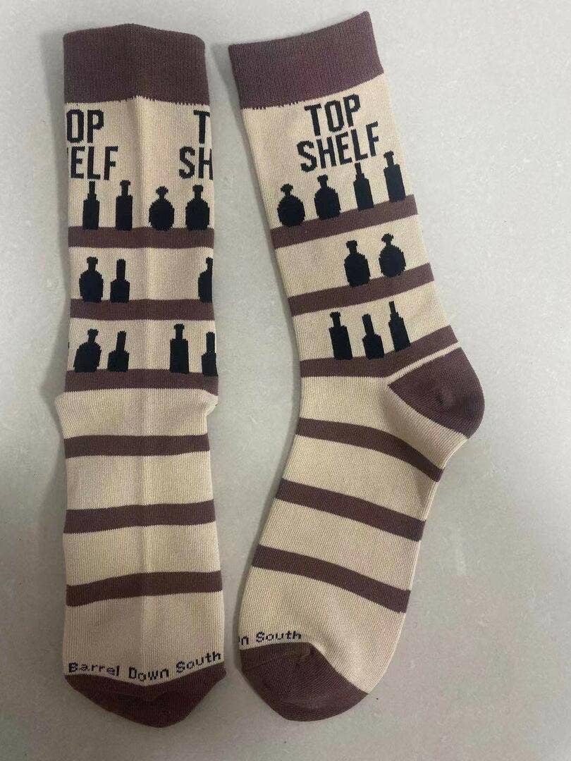 Alcohol Socks Top Shelf Bourbon Whiskey Socks