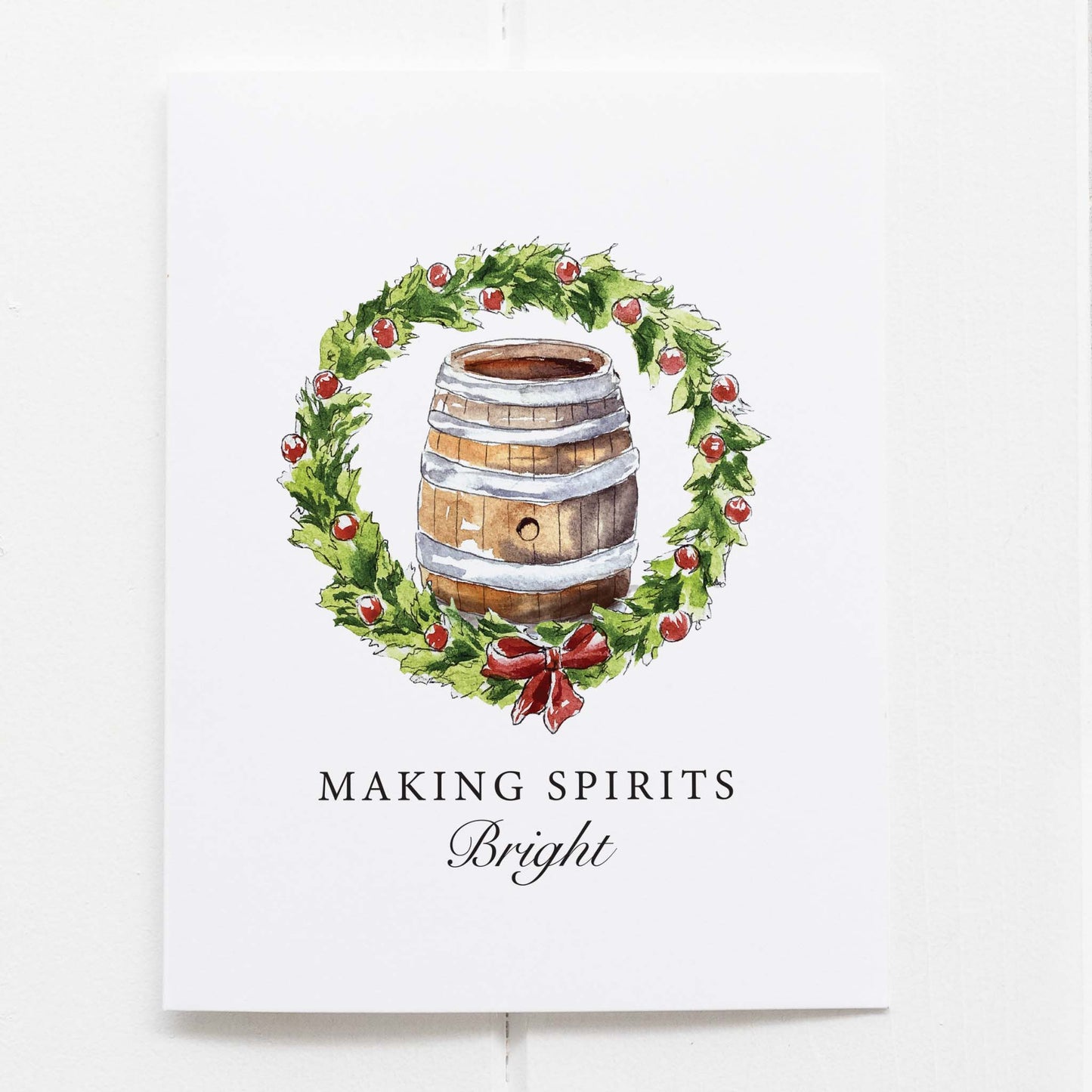 Making Spirits Bright Bourbon Christmas Greeting Card