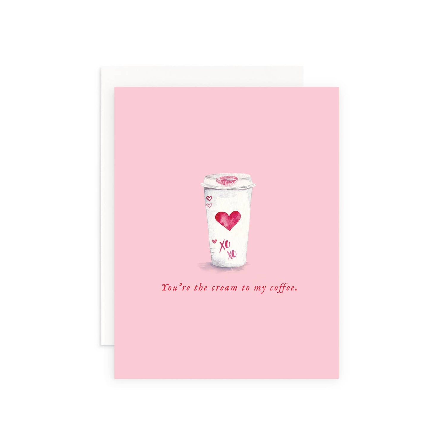 You're the Cream to My Coffee Valentine's Day Greeting Card