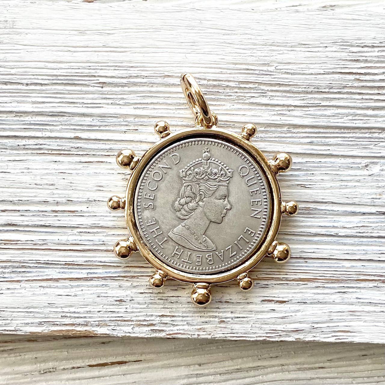 Coin necklace french medallion jewelry  boutique salon