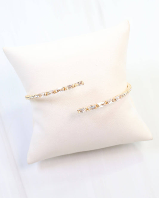 Paradise CZ Cuff Bracelet Gold