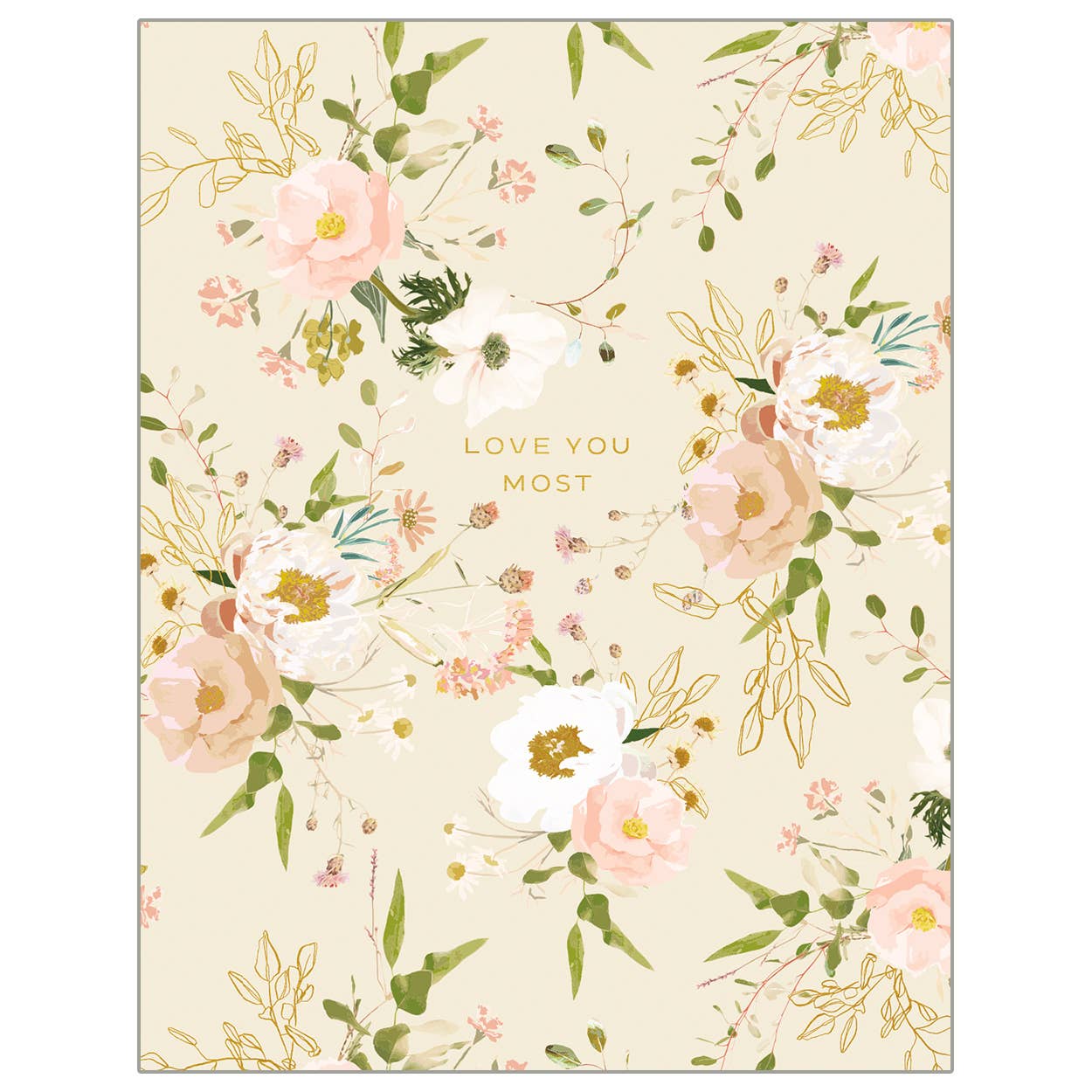 Peonies and WildFlowers - Friendship + Love Card