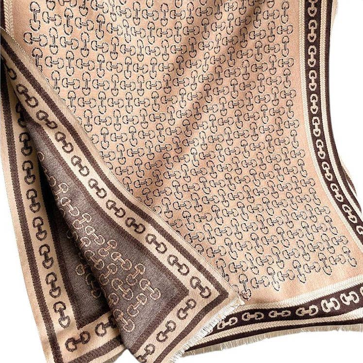 AWST Int'l Snaffle Bit Acrylic Cashmere Scarf