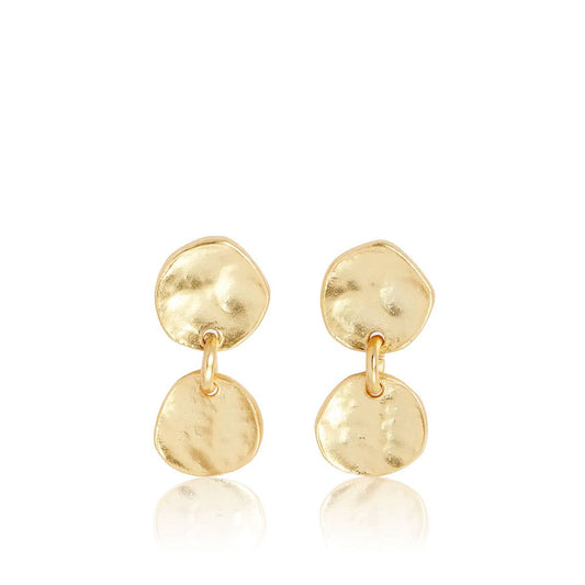 Stylish Medallion Disc Drop Earrings