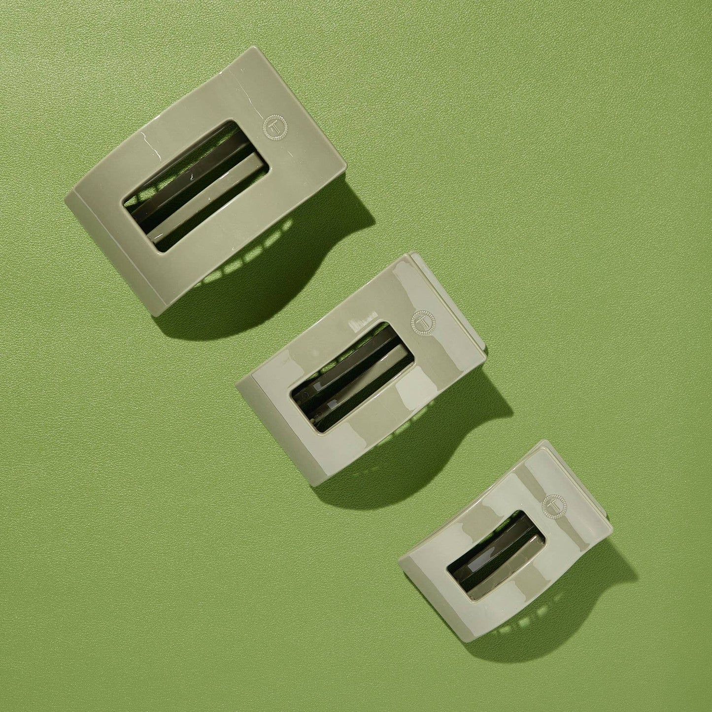 Flat Rectangle Hair Clip | Small | Sage It Ain't So