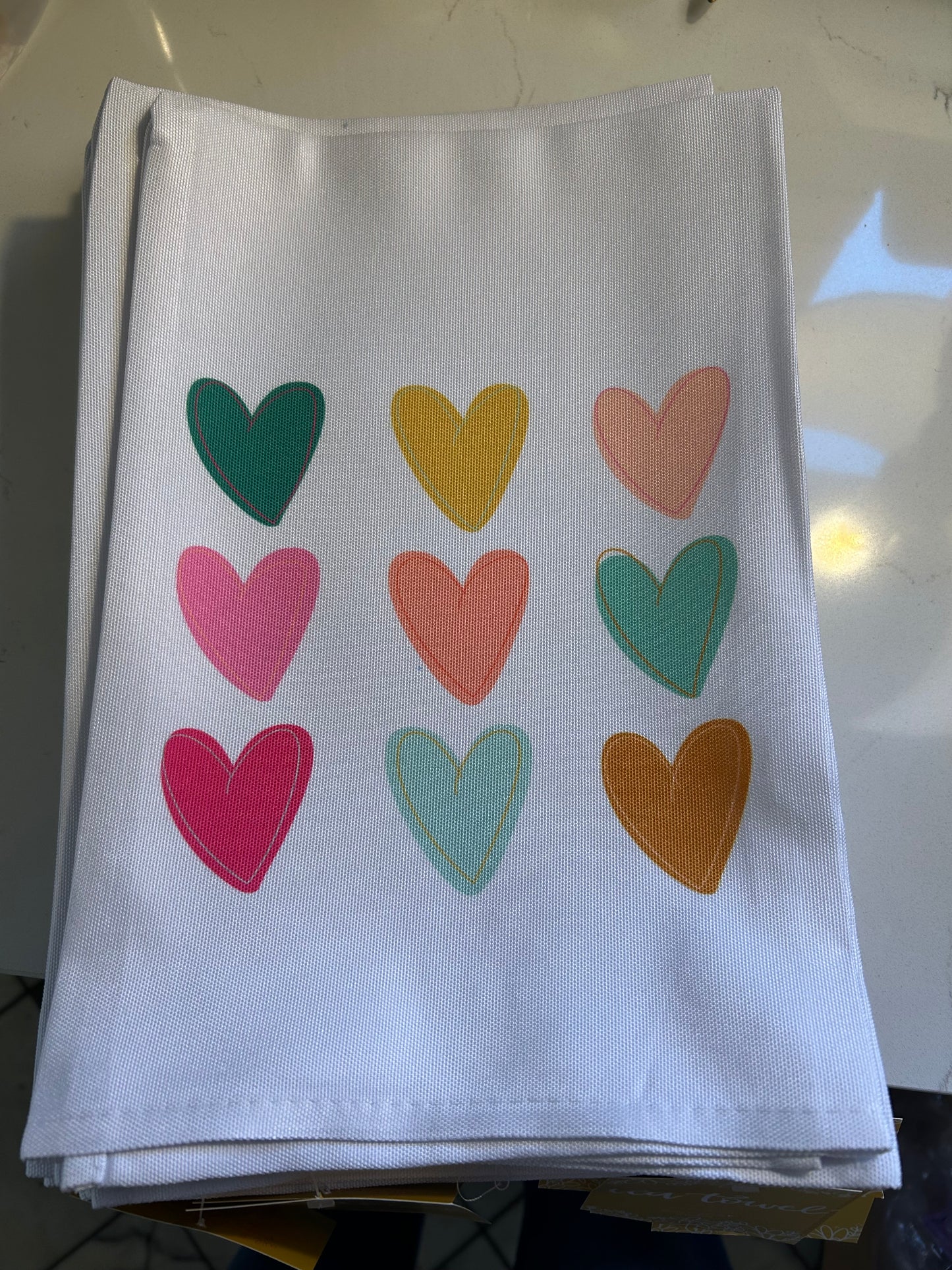 DBR Hearts Tea Towel