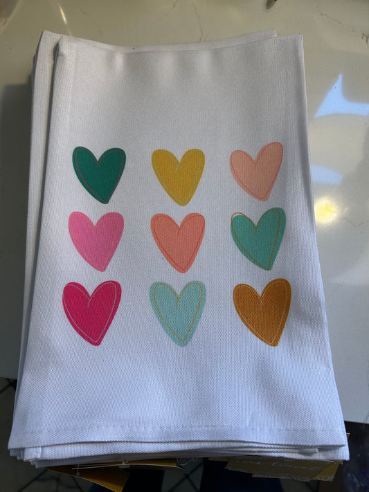 DBR Hearts Tea Towel