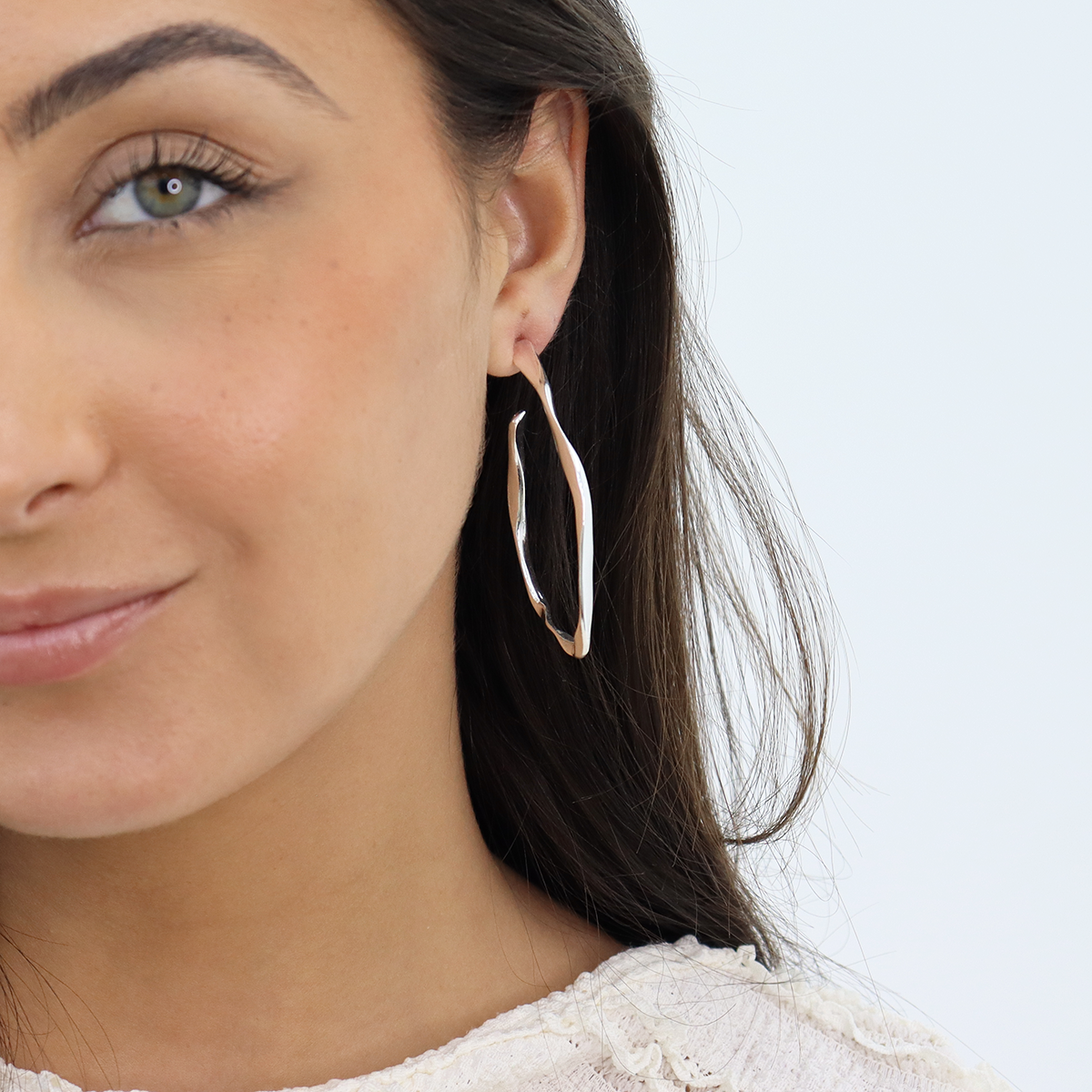 Irregular Thin Hoop Earrings | Bold & Unique Design
