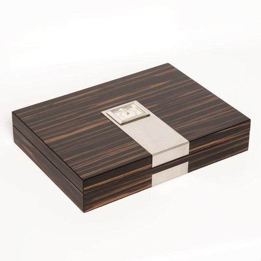 Matte Ebony Cigar Humidor - Holds up to 10 cigars