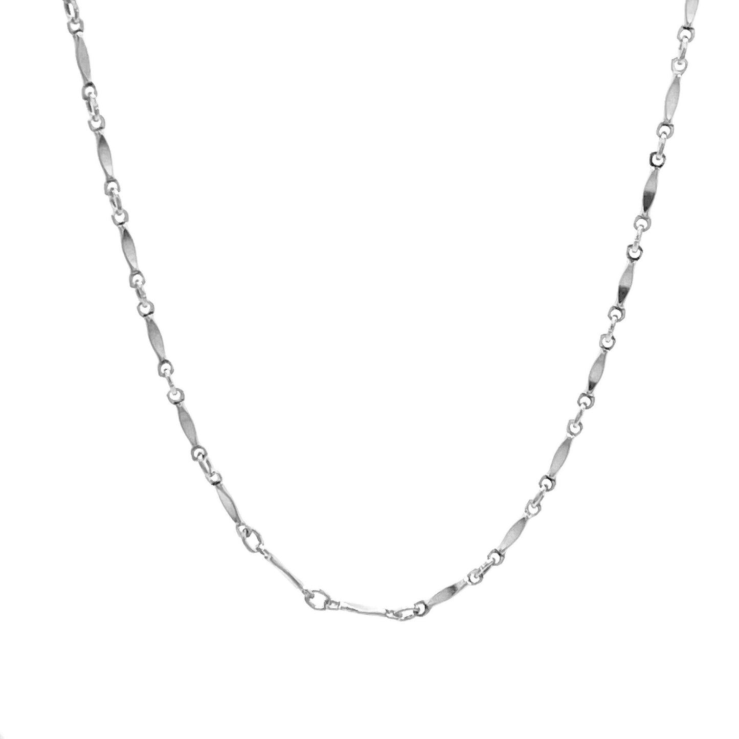 Dainty Bar Chain Layering Necklace w/ 2" Built-In Extender
