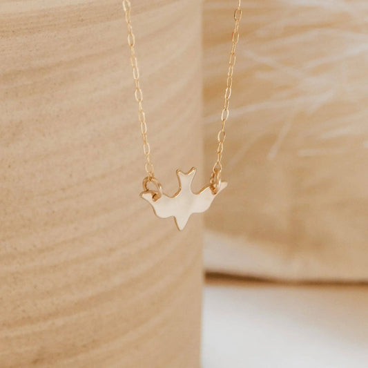 Bird Necklace | 14k Gold Fill & Sterling Silver