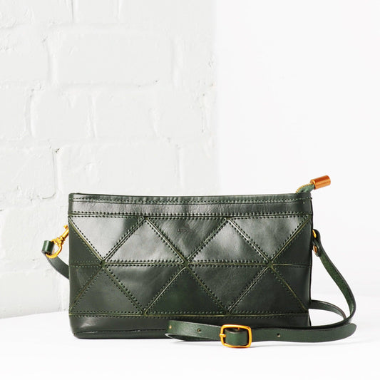 Origami Clutch / Crossbody Bag - Hunter Green