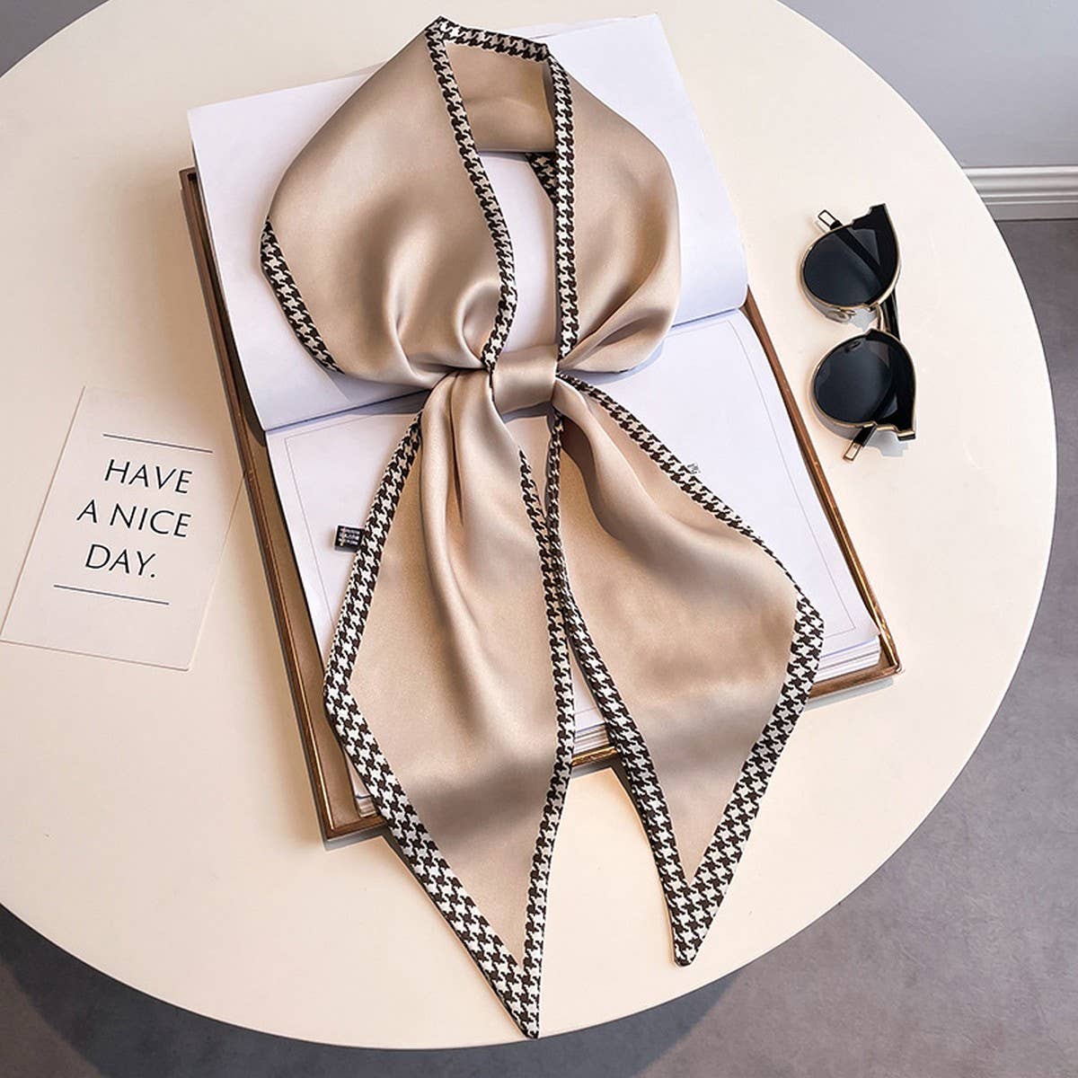 Women’s Long Silk Scarf – Stylish Neck Accessory_CWASC03144