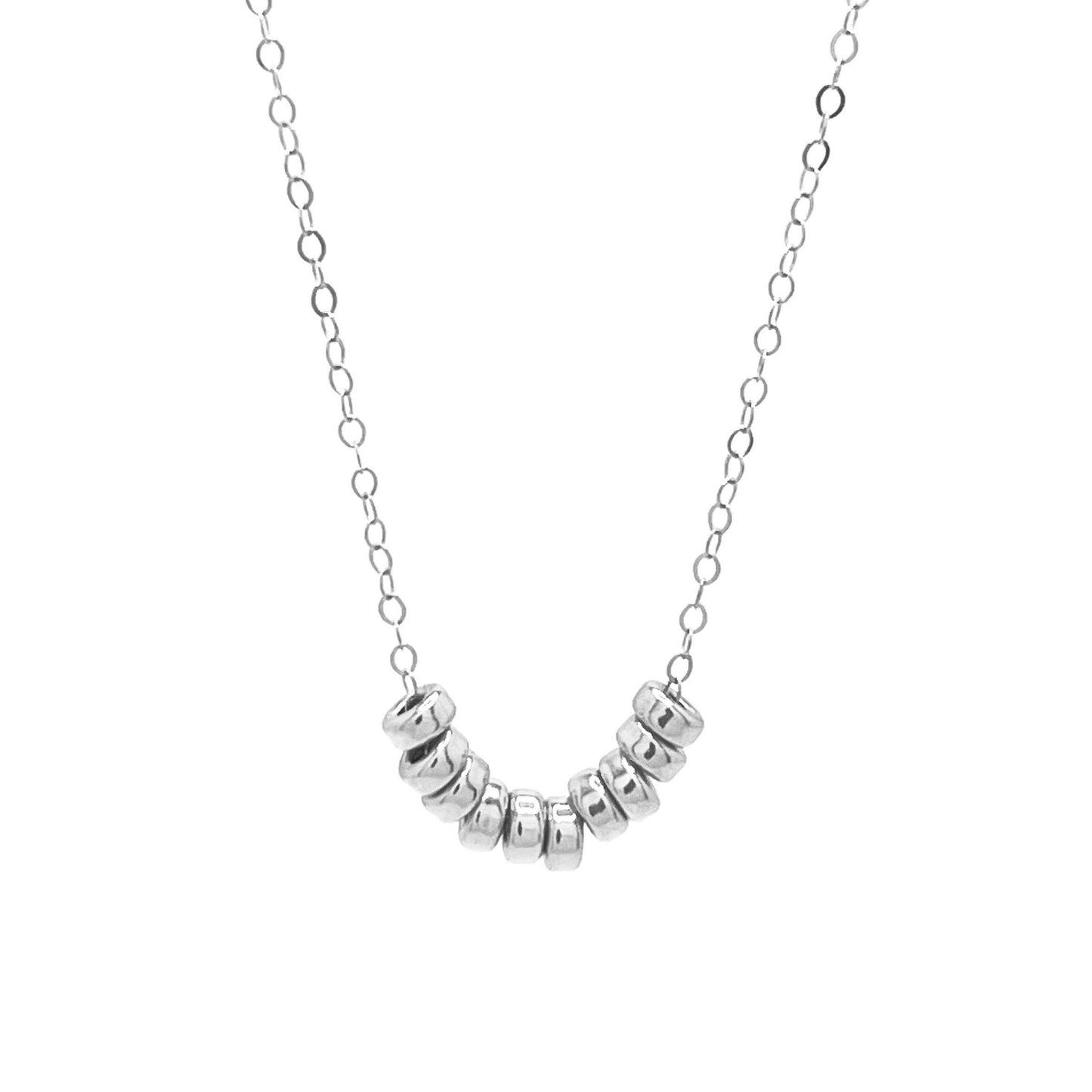 Roundel Bead Necklace - Minimalist, Layering, Hypoallergenic