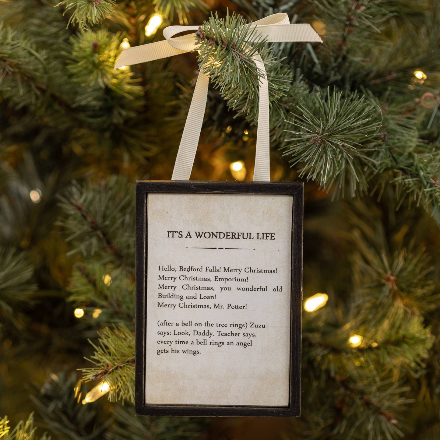 A WONDERFUL LIFE SIGN ORNAMENT