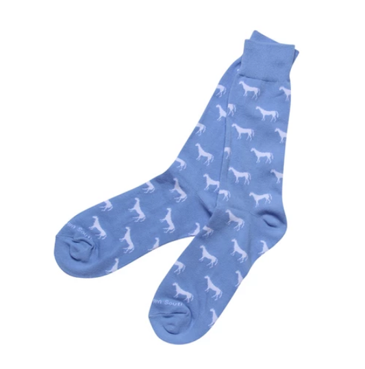 Light Blue Horse Socks