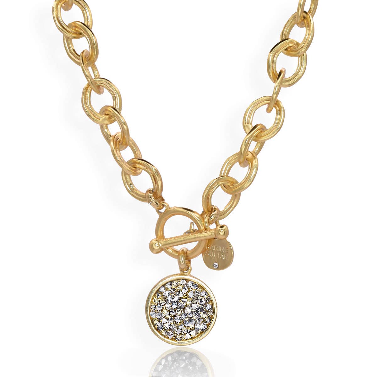 Clear Crystal Cluster Necklace