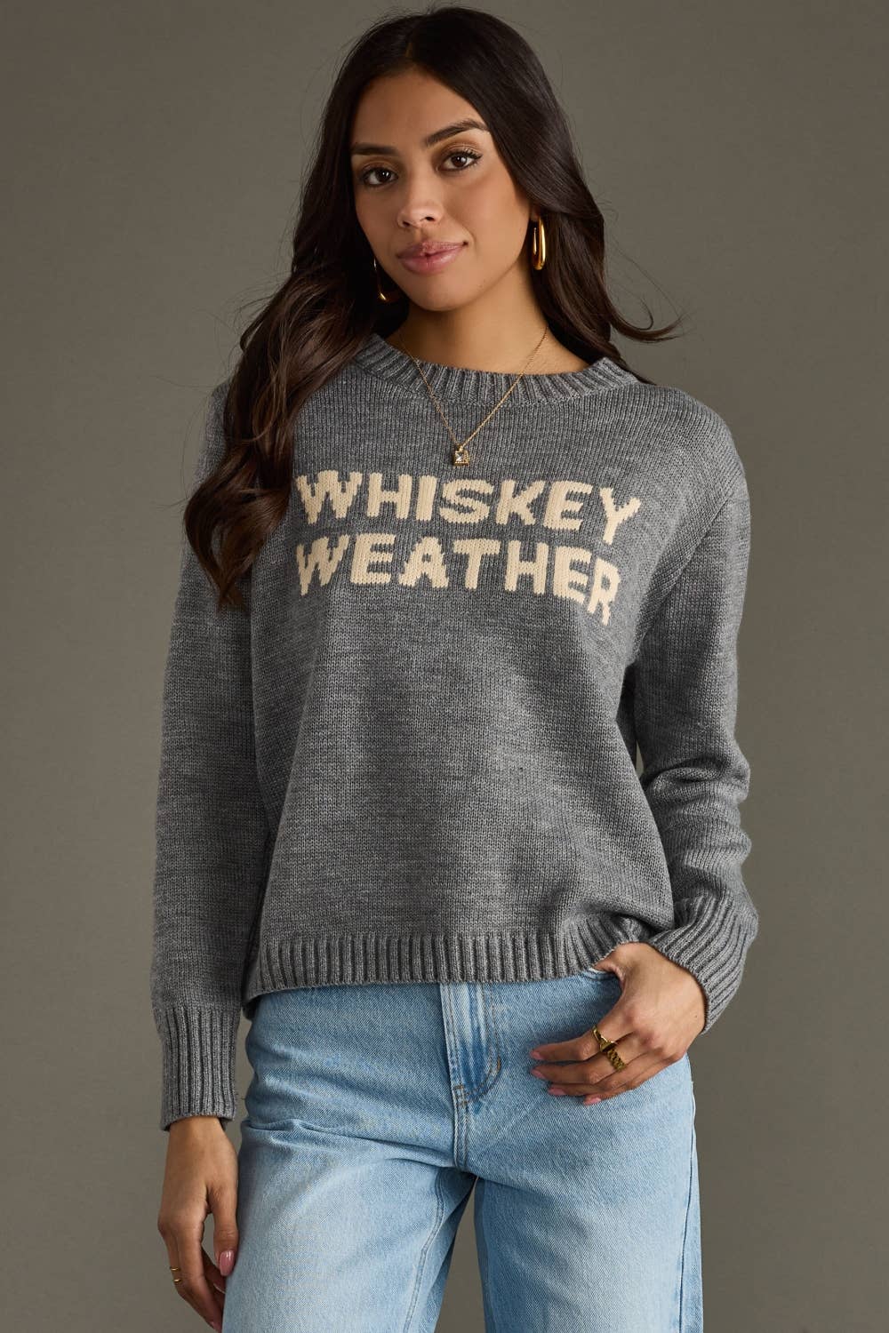 Gray Whiskey Weather Sweater *