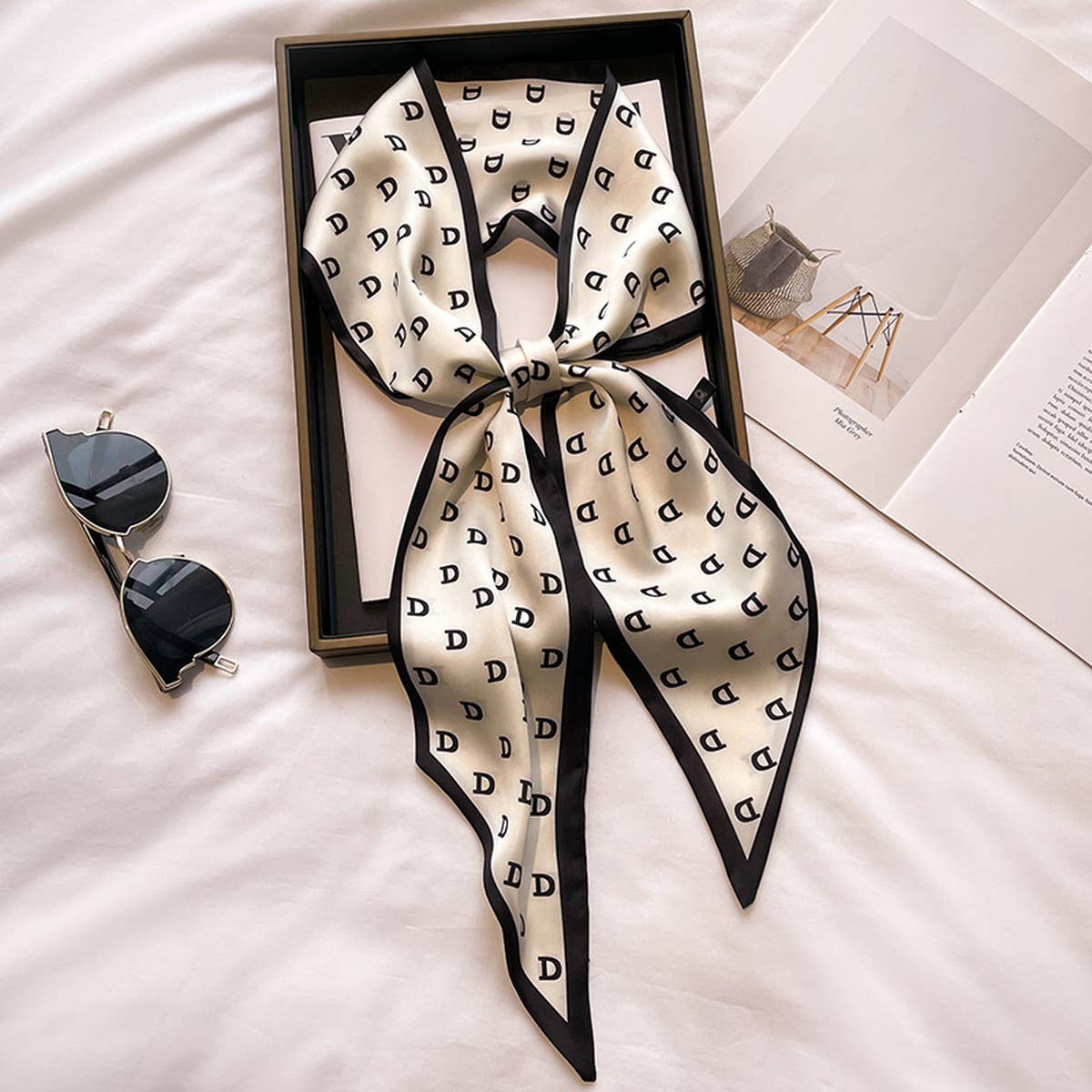 Women’s Long Silk Scarf – Stylish Neck Accessory_CWASC03144