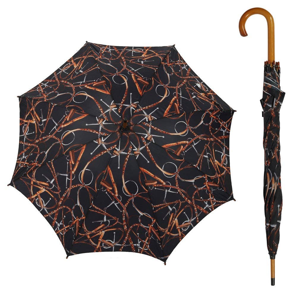 AWST Int'l Lila Linear Horses Umbrella