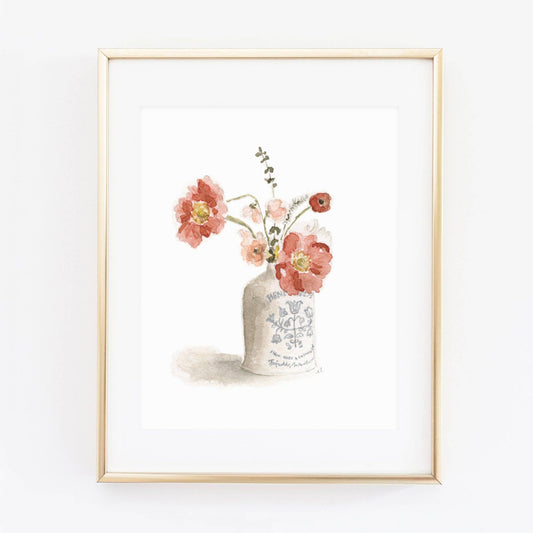 Vintage bouquet art print