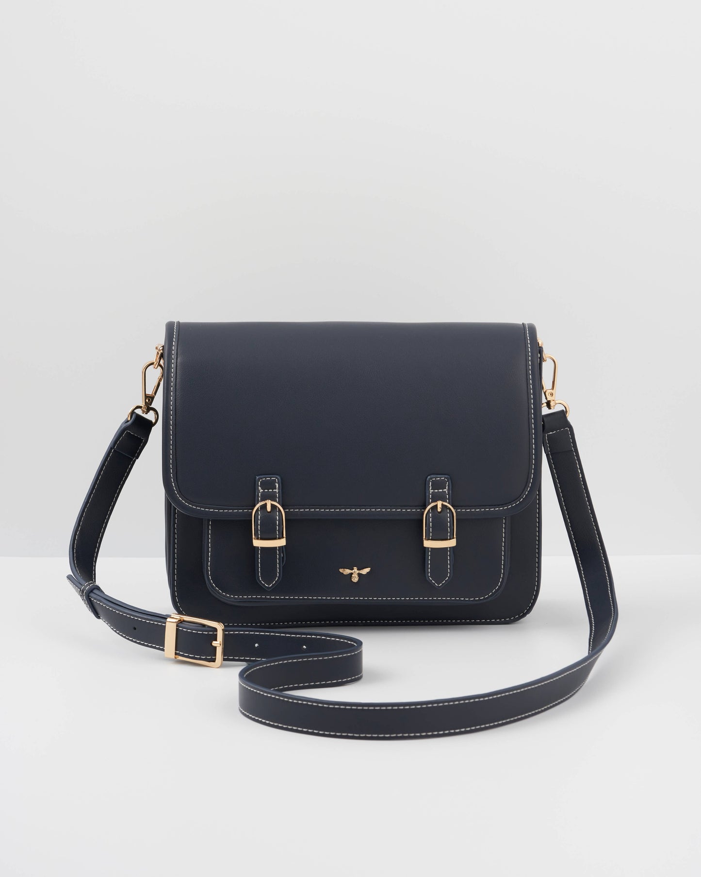Running Bunny Ditsy Navy Satchel