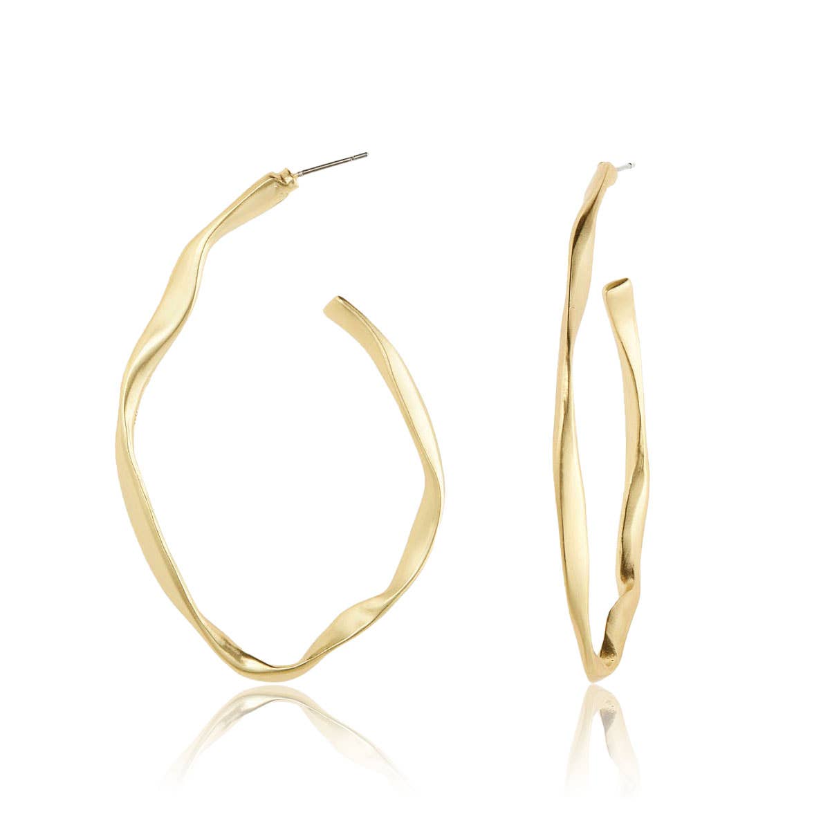 Irregular Thin Hoop Earrings | Bold & Unique Design