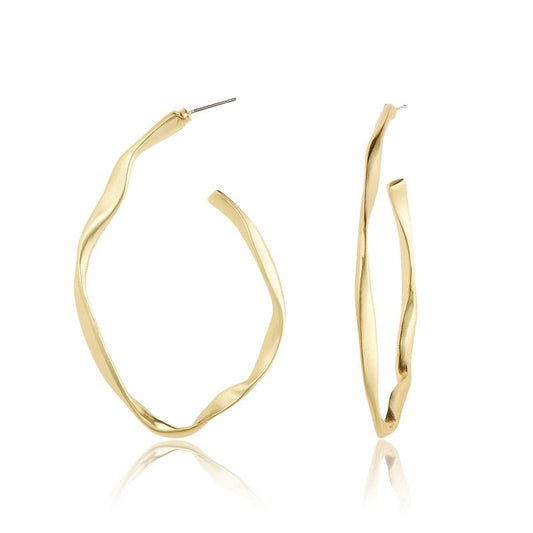 Irregular Thin Hoop Earrings | Bold & Unique Design