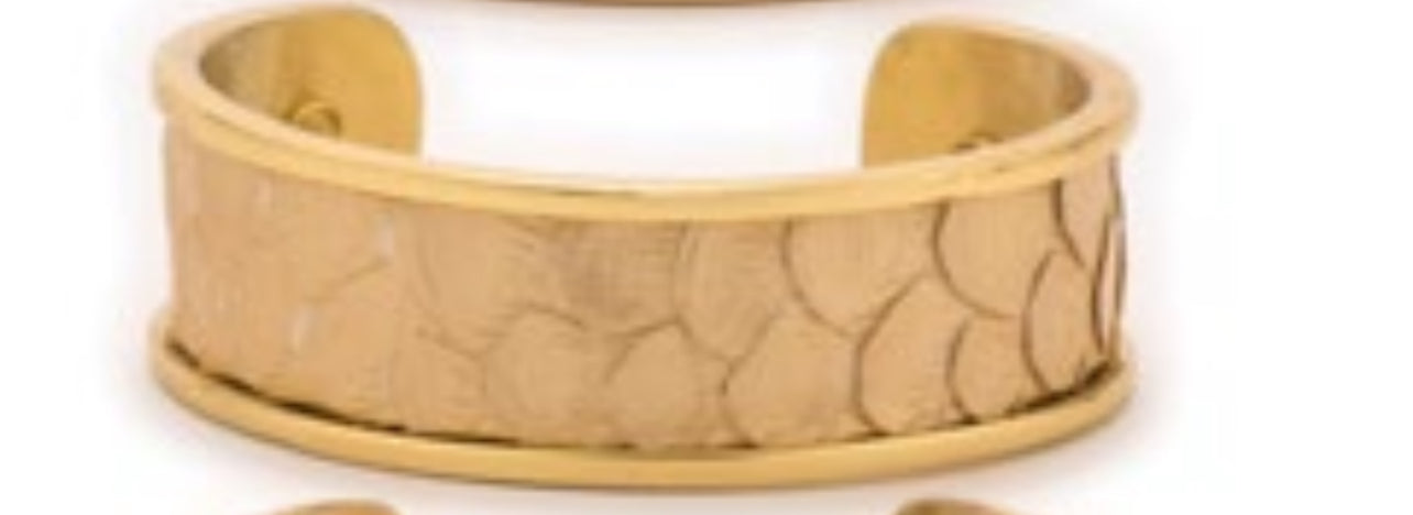 T&T Gold with latte python skin cuff
