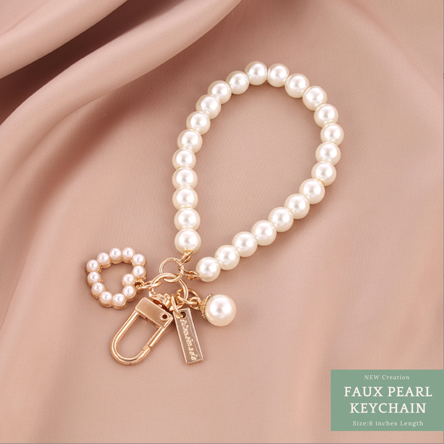 Faux Pearl KeychainFaux, AirPods Case Chain, Accessorie