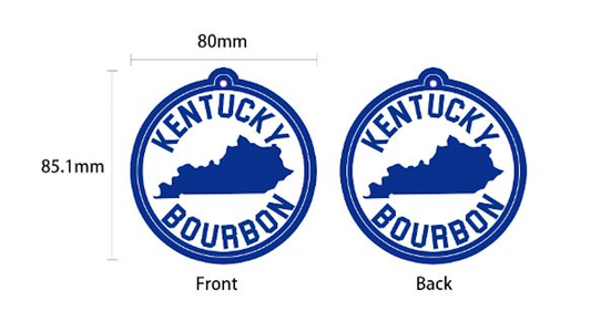 Blue Kentucky Bourbon Circle Air Freshener