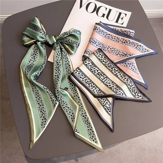 THIN SCARF FASHION PRINT RIBBON HEAD SCARF_CWASC1511