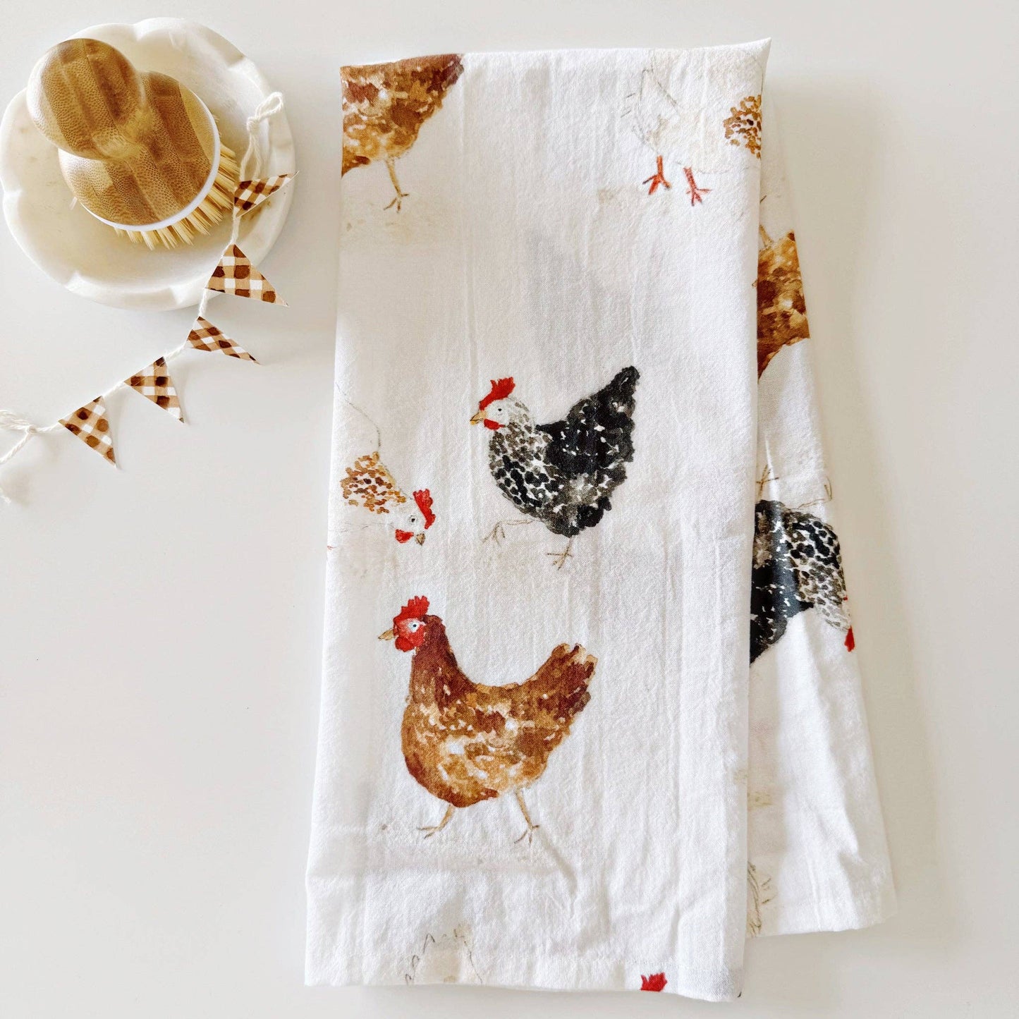 Chickens tea towel