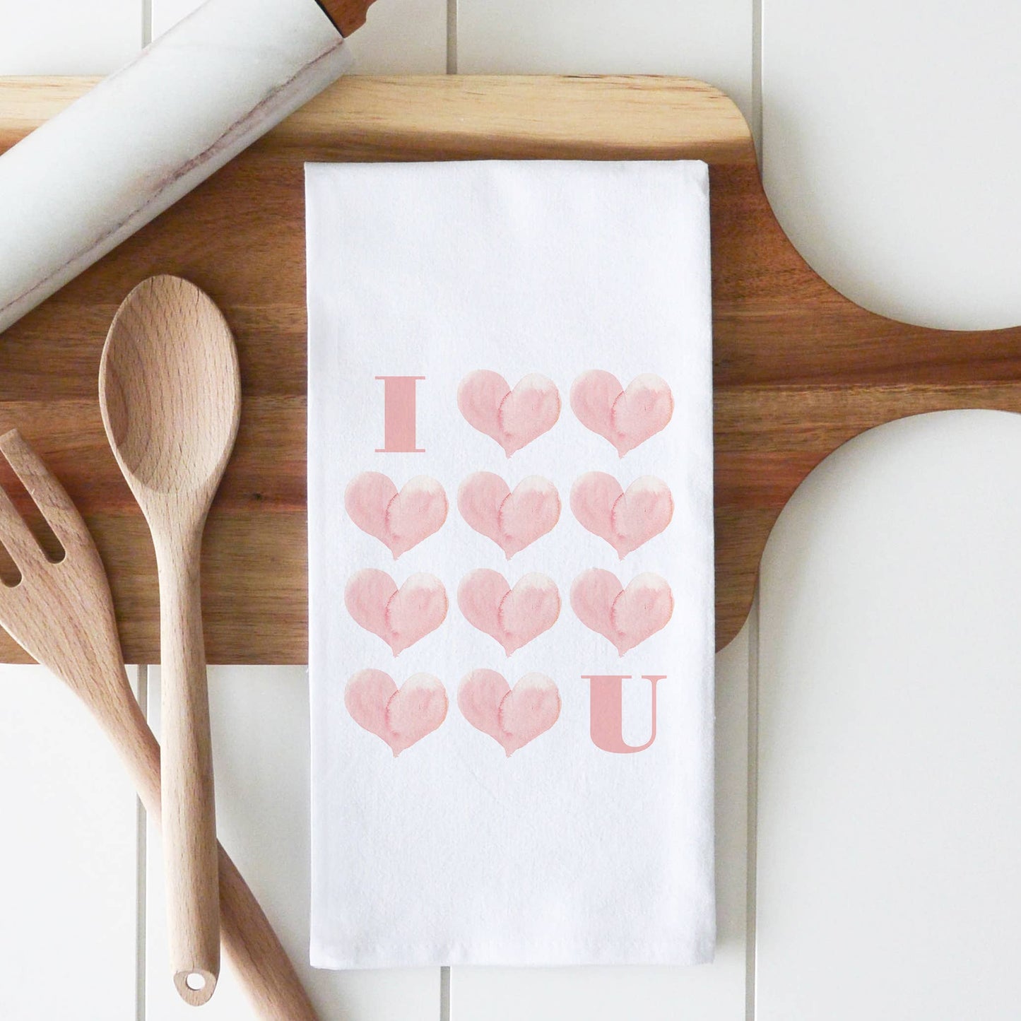 I Heart U Tea Towel