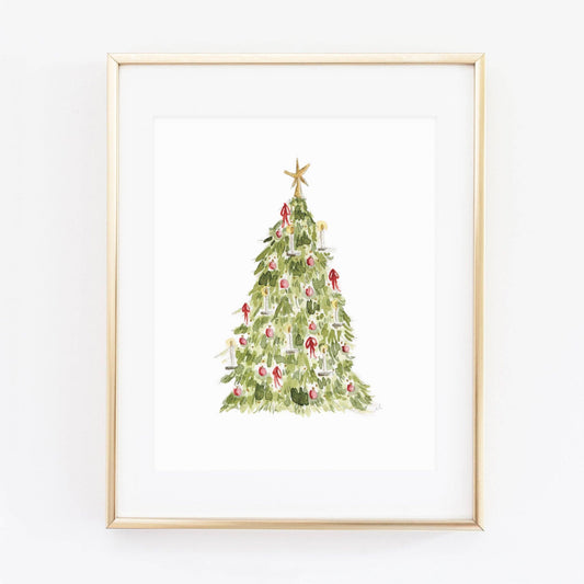 Nutcracker tree art print